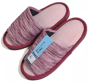 тапочки для двойного сетчатого гладкого красного цвета Женские летние, дышащие, не душные, сотовые, трехмерная стелька, амортизация, подошвы,