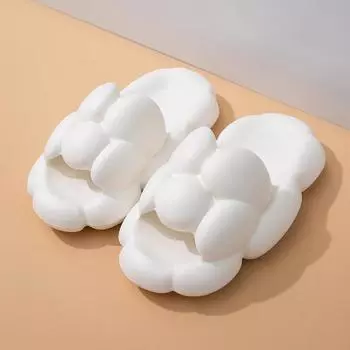 Тапочки для купания для женщин, летняя толстая подошва EVA, высокая эластичность, корейская версия, модная верхняя одежда, домашняя ванная комната, обувь для пар 36-37 чёрный