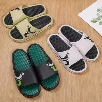 Тапочки для купания и дома для мужчин, летние модные тапочки для мужчин на толстой подошве, супермягкие, нескользящие 40-41 белый