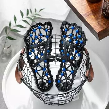 Тапочки для массажа ног Reflex Stress, нескользящие, акупрессурные, мужские EU35-36 светло-синий