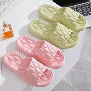 Тапочки для мужчин и женщин. Домашние тапочки. Летние нескользящие сандалии и тапочки для купания в ванной комнате. 36-37 белый