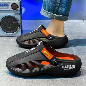 Тапочки для мужчин на платформе, мягкие сандалии-сабо, мужская нескользящая обувь из резины со стильным горячим трендом 2024 года, высокое качество, мода 40