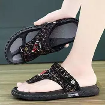 Тапочки для мужчин, пляжные, нескользящие, уличные сандалии, мужская, высокое качество, мода 2024 года, стиль, удобная обувь, низкая цена, тренд, удовольствие 38