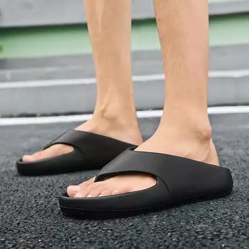 Тапочки для пар Летние Новые Шлепанцы Для Пляжа На Открытом Воздухе Большие Тапочки Для Ванной Шлепанцы 36