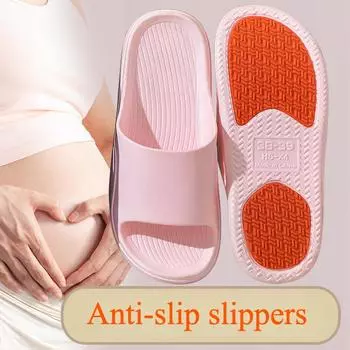 Тапочки для пожилых людей с противоскользящим покрытием, тапочки для беременных женщин, для дома, ванной комнаты, специальные нескользящие сандалии для ванной 36-37 розовый