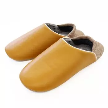 Тапочки для предотвращения стихийных бедствий в помещении Babouche Room Shoes, защитные тапочки размера M, желтые [Okumura]