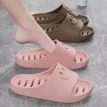 Тапочки для ванной для женщин на лето, защита от протечек воды в помещении, быстросохнущие, нескользящие, прохладные тапочки для душа для мужчин 36-37 коричневый