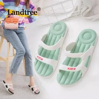 Тапочки для взрослых, простые шлепанцы для пары, летняя уличная одежда, домашние домашние супермягкие нескользящие сандалии и тапочки для ванны 36/37 чёрный