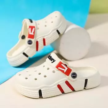 Тапочки для взрывчатых веществ, детская летняя одежда, дышащие сандалии с открытым носком для мальчиков и девочек, пляжные сандалии двойного назначения для мужчин 28 серый