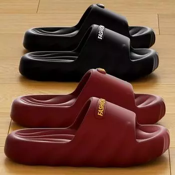 Тапочки для женщин, противоскользящие для дома, для пар, для ношения на улице, с толстой подошвой, для ванной, для душа, классные тапочки для мужчин 36-37 красный