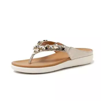 Тапочки-елочка с бисером и стразами в стиле бохо на берегу моря для женщин 35 чёрный