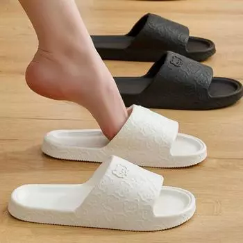 Тапочки Eva для мужской ванной комнаты, дома, с нескользящими, не вонючими ногами, для летней женской ванной комнаты 36-37 белый