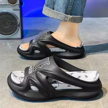 Тапочки Eva Sole Advanced Woman Шлепанцы Повседневные Sapatenis Пляжные сандалии Женские Sneskers Clappers Женские Летние 2024 Низкие Теннисные 36 чёрный