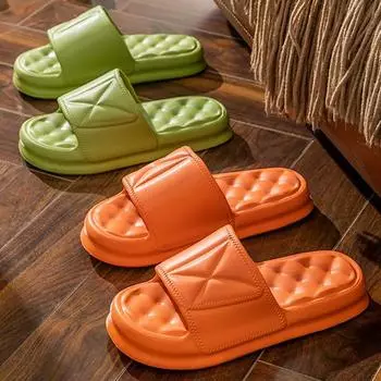 Тапочки EVA Step on The Poop Sense, женские тапочки для хлеба, домашние тапочки для пар на толстой подошве 40-41 серый