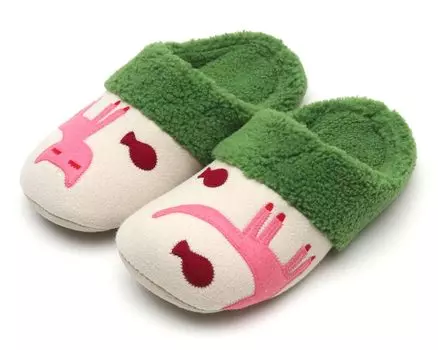 Тапочки Eyelash Cat Charles размера M Тапочки Matano Комнатные туфли Милые Стильные [ATSUKO MATANO] [Atsuko Cat] (слоновая кость)