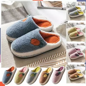 Тапочки из хлопчатобумажной ткани, унисекс, женские, разноцветные, теплая домашняя обувь с хлопковой подкладкой 42-43 синий