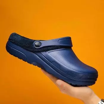 Тапочки из ЭВА для дома, мужские зимние повседневные тапочки для мужчин, легкие, износостойкие, для пар, взрывной стиль 36 бежевый