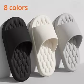 Тапочки из ЭВА для мужчин и женщин, летние противоскользящие большие домашние домашние тапочки на мягкой подошве 36-37 белый
