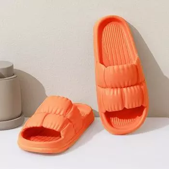 Тапочки из ЭВА для женщин и мужчин, удобные для использования в помещении, нескользящие для ванной, душа, мягкая подошва, классные тапочки для лета 36-37 белый