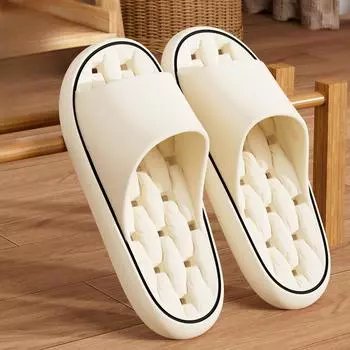 Тапочки из ЭВА Протекающие тапочки Тапочки для ванной Нескользящие тапочки Домашние тапочки 36-37 зелёный