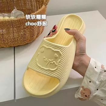 Тапочки из ЭВА, женские, летние, домашние, для дома, для пары, легкие, с мягкой подошвой, для ванной, для ванной, с толстой подошвой, внешние тапочки 36-37 белый