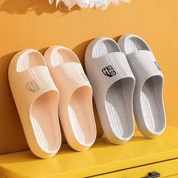 Тапочки из ЭВА, женские, новые летние, для дома, нескользящие, крутые, мужские, для пар, толстые, летние тапочки 36-37 белый
