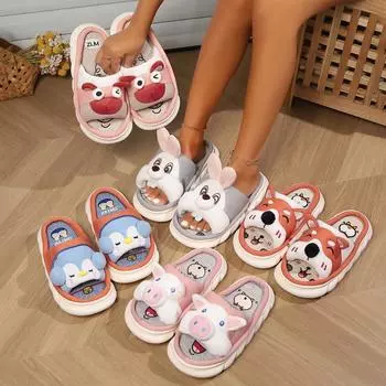 Тапочки из льна с рисунком, для дома и улицы на все времена года, нескользящие, с толстой подошвой, против запаха, для мужчин и женщин, наступающих на Тапочки с чувством дерьма 36-37