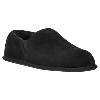 Тапочки из овчины, замшевые, свободные, потертые, повседневные туфли Romeo M SCUFF ROMEO II 1113630 ЧЕРНЫЕ [UGG] Слипоны мужские US9(27,0 см) [Элемент] чёрный