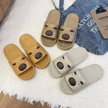 Тапочки Kapibara женские летние 2025 года из ЭВА, тапочки для наступания на дерьмо, для пар, для ванной, для ванной, с толстой подошвой, классные тапочки для мужчин 36/37 серый