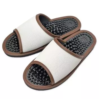 Тапочки Kobo от Leille Health Sandals, размер 2 л, длина до 27 см. Сделано в Японии. Точки давления на стопы. Серый цвет [Hakihaki - CREO]. Прибл. серый
