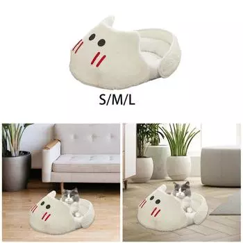 Тапочки Кровать для кошек Кровать для котят Зимнее тепло Креативное уютное гнездо для кошек на все времена года S