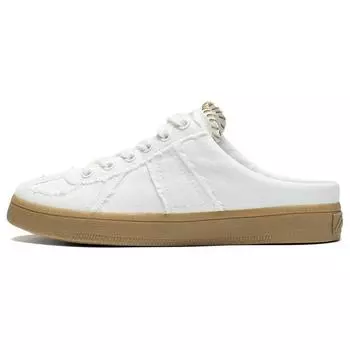 Тапочки Li Ning Yun Chuan De Xun, нескользящие, износостойкие, низкие, без застежек, женские тапочки, белые AGCT158-1 38