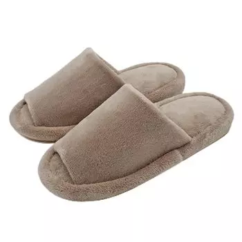 Тапочки моющиеся из микрофибры бежевые размер M [Okumura]