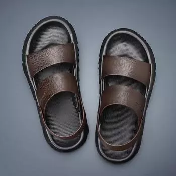 Тапочки мужские 2025 летняя модная верхняя одежда повседневная мягкая подошва нескользящая дезодорирующая модные спортивные легкие классные тапочки мужские 38