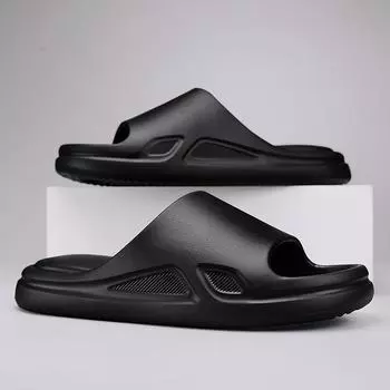 Тапочки мужские домашние мягкие удобные нескользящие легкие мужские сандалии модные универсальные на толстой подошве Eva взрывной стиль мода 40