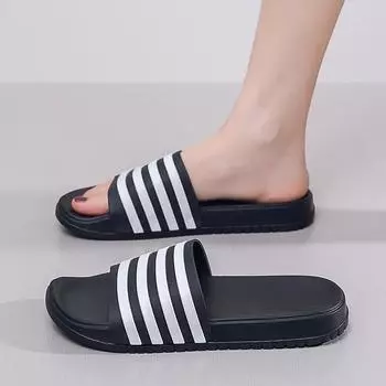 Тапочки мужские и женские банные тапочки, верхняя одежда бытовые мужские мягкие тапочки для дома прохладные тапочки 36 чёрный