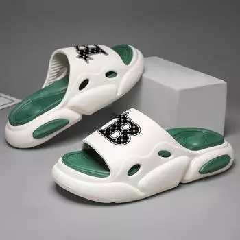 Тапочки мужские и женские летние 2025 новые тапочки из ЭВА интернет знаменитости высокого класса наступающие на дерьмо тапочки тапочки 36-37 чёрный