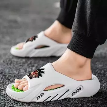 Тапочки мужские и женские новые тапочки из ЭВА верхняя одежда наступая на дерьмо ощущение бытовые мужские мягкие тапочки классные тапочки 36-37