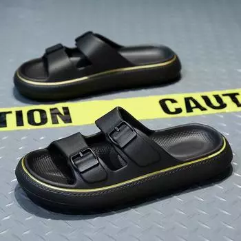 Тапочки мужские и женские односложные EVA с толстой подошвой классные тапочки однопедальные тапочки 36-37