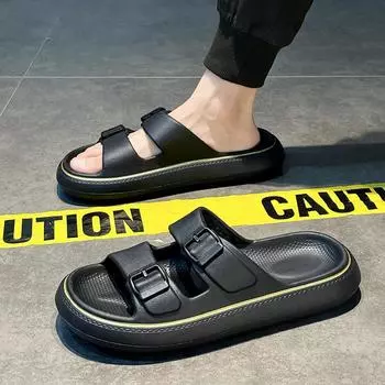 Тапочки мужские и женские односложные EVA с толстой подошвой классные тапочки однопедальные тапочки 36-37