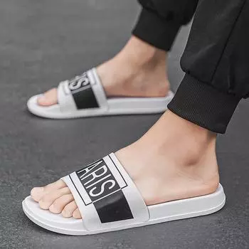 Тапочки мужские и женские тапочки с толстой подошвой легкие шлепанцы из ЭВА тапочки большого размера тапочки 36-37 чёрный