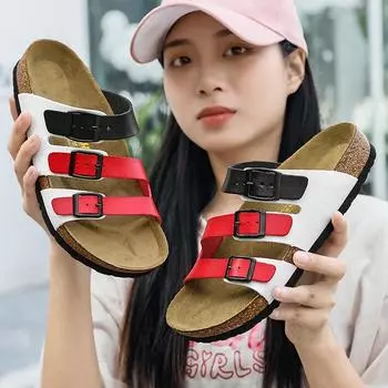 Тапочки мужские импортные большого размера на толстой подошве, лето 2025, новые, Wish Independent Station, мужские классные тапочки с пробковой подошвой 34