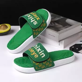 Тапочки мужские летние 2024 новые тапочки из ЭВА, мужские мягкие тапочки, высокая текстура, классные тапочки тапочки 39 зелёный