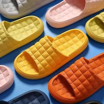 Тапочки мужские летние домашние нескользящие тапочки дезодорирующие тапочки женские 36-37 жёлтый