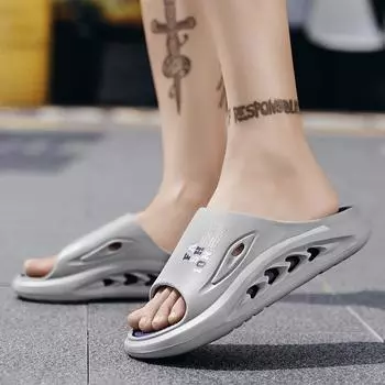 Тапочки мужские летние новые цвета соответствующие большие размеры сандалии с толстой подошвой полые удобные повседневные пляжные туфли мужская мода 39