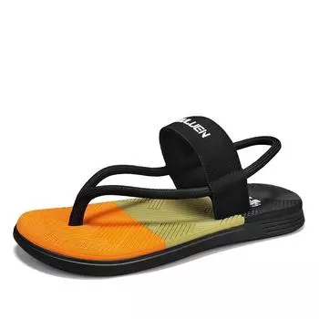 Тапочки, мужские летние туфли с запахом на щиколотке, нескользящие сандалии, летние мужские тапочки, пляжная обувь для воды, Zapatillas Hombre 39 синий