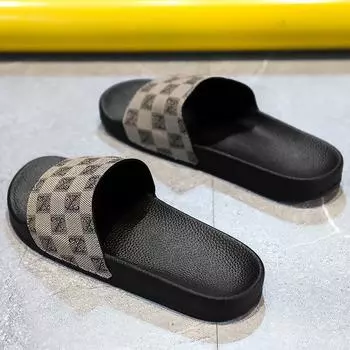 Тапочки мужские новые тапочки из ЭВА, легкие для ношения на улице, бытовые мужские с мягкой подошвой, классные тапочки 39 бежевый