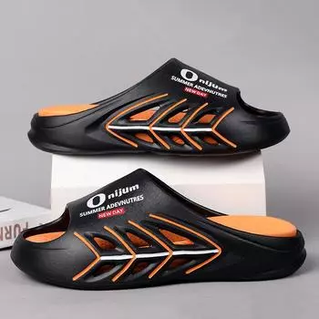 Тапочки мужские тапочки летние мужские домашние туфли для ходьбы шлепанцы мужские удобные 45 синий