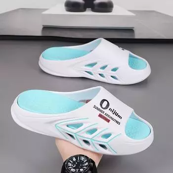 Тапочки мужские тапочки летние мужские прогулочные домашние туфли мужские удобные 45 синий