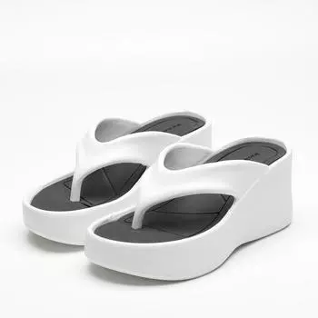 Тапочки на сверхвысоком каблуке 8 см. Женские шлепанцы. Летние противоскользящие и неприятные запахи из ЭВА для уличной носки. Модные универсальные сандалии для дома и дома. 35-36 белый